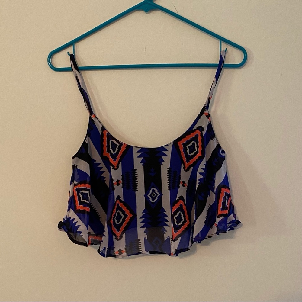 Fashion Web aztec crop top camisole